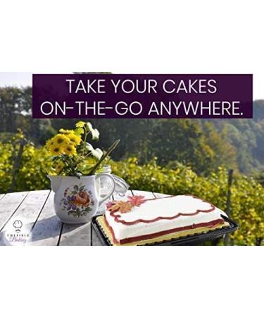 Chefible Rectangle Cake Containers - Sturdy, Stackable, High Top Design for 1 or 2 Layer Cakes - 1/4 Size, Set of 8 Count (Pack of 1) - Buy Online on SooperMarket.com