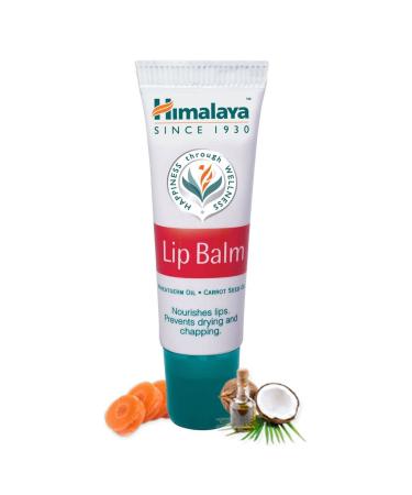 Himalaya Lip Balm With Wheatgerm Oil & Carrot Seed Oil Repairs Dry and Chapped Lips Enhances Lip Color Contains Essential Nourishment of Vitamin E Gives Long -Lasting Moisturization - 4.5g
