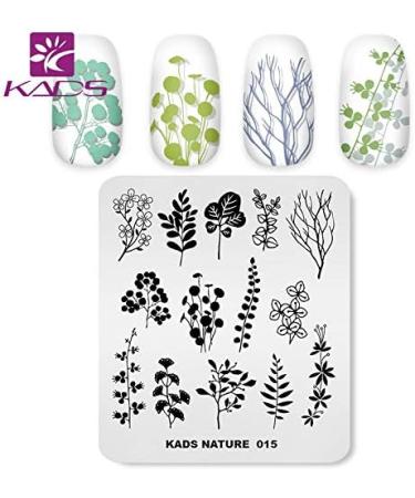 KADS Stamping Plates Leaf Nature Nail Art Image Plate (NA015) | Nail Design Tools - Buy Online on SooperMarket.com