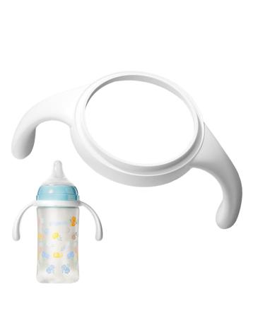 MAM Bottle handles silicone baby bottle handle holder baby bottle handles holder for wide neck bottles silicone baby bottles glass bottles Veeteah white