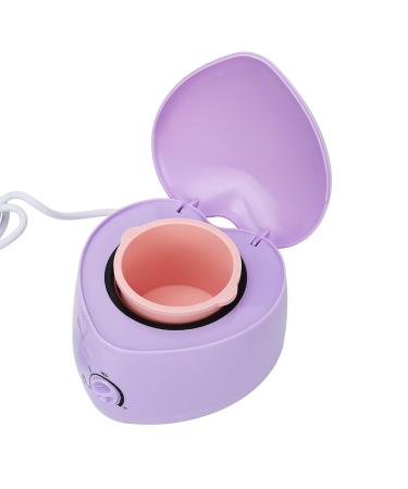 Mini Wax Warmer for Hair Removal - Professional Electric Guard Heat Removable Silicone Tank Home Use Purple (EU Plug 220V) - Buy Online on SooperMarket.com