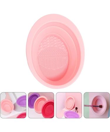 Makeup Brush Scrub Pad Portable Washing Tool Scrubber Brush Cleaner Tool Makeup Brush Cleaning Pad Foldable Bowl Cleaning Tools Folding Silicone Bowl Travel Bowl Silica Gel Make up - Buy Online on SooperMarket.com
