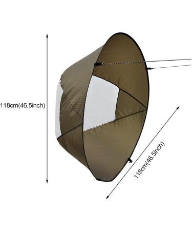 Portable Foldable Kayak Wind Sail with Transparent Window - Durable Design for Kayak Canoes (Brown) - Buy Online on SooperMarket.com