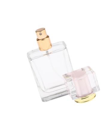 Dajidafu Stylish Pink Cap Empty Glass Perfume Fragrance Bottle Aftershave Spray Containers 50ml