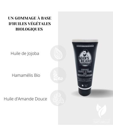 Mans Beard Peeling Scrub 100ml - Face & Body Exfoliator | French Skin Care for Clean Impurity-Free Skin - Buy Online on SooperMarket.com
