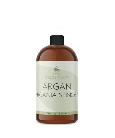 Deodorized Argan Oil - 16 oz - 100% Pure Morocco Partially Filtered Unscented Non-GMO Vegan Bulk Carrier Oil for Skin Hair Face Body - Hydrating Nourishing Soothing - DIY Soaps Creams