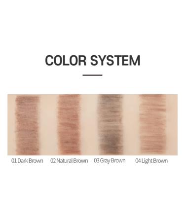 ETUDE Bare Edge Brow Pencil 03 Grey Brown - Hexagon Brush Brow Mascara for Zero Clump & Defined Brows - Buy Online on SooperMarket.com