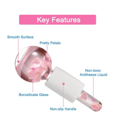 Facial Ice Globes for Skin Tightening, Puffiness Reduction & Circulation Enhancement (Pink) - Buy Online on SooperMarket.com
