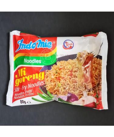 Indomie Mi Goreng Stir-Fry Noodles - Original Flavor 80g (Pack of 20) | Authentic Indonesian Instant Noodles | Versatile Meal Option | Ready in 3 Minutes - Buy Online on SooperMarket.com