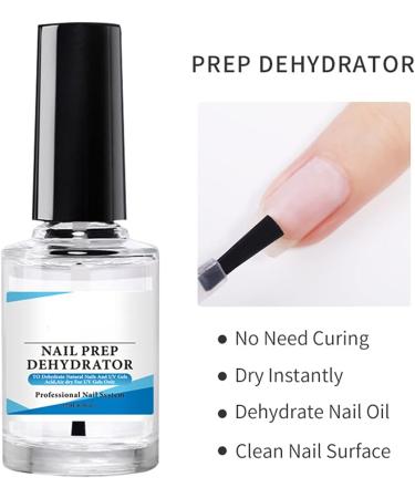 Nail Dehydrator and Primer Bond Set Natural Nail Dehydrant and Max Bond Nail Prep Natural Dehydrate Bond Primer Nail Protein Bond for Gel Nail Polish 15ml - Buy Online on SooperMarket.com