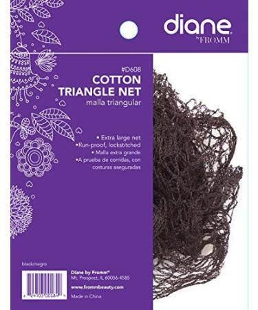Diane Cotton Triangle Net  Black - 2 pack 2 Count (Pack of 1) Black