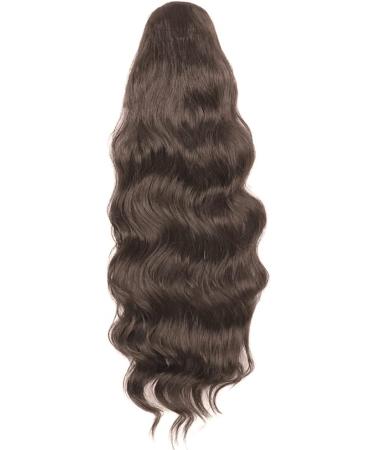 YEESHEDO Brown Long Wavy Drawstring Ponytail Hair Extension 24 Inches - Clip in Synthetic Hairpiece for Women - Buy Online on SooperMarket.com