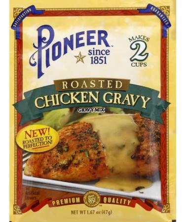 Pioneer Brand Roasted Chicken Gravy Mix Packets 1.67 Oz (Pack of 6)