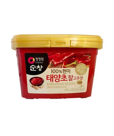CJO Daesang Red Pepper Paste Korean Gochujang Sweet Spicy Chili Sauce 500g 500 g (Pack of 1)