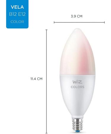 WiZ Connected Color 60W Candle B11 Smart WiFi Light Bulb  16 Million Colors  Compatible with Alexa and Google Home Assistant  No Hub Required  1 Bulb Candle Color 1 Count (Pack of 1) - Buy Online on SooperMarket.com