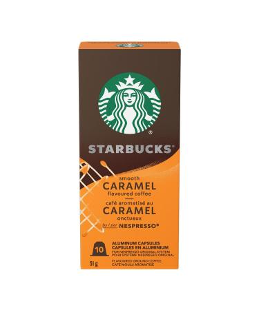 Smooth Caramel For NESPRESSO Original Flavoured Blonde Roast Notes of Buttery Caramel and Vanilla NESPRESSO Coffee Capsules 10 ct