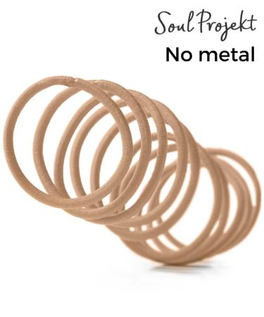 Soul Project Hair Ties - 100 No Metal Elastics for All Hair Types - 4mm Dark Blonde Hair Bands for Ponytails & Buns - Perfect for School Work & Gym - Buy Online on SooperMarket.com