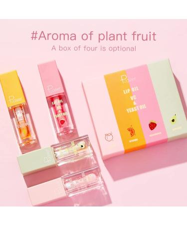 Hydrating Lip Glow Oil Set for Moisturizing and Plumping Lips - Fruit Extract Infused Lip Gloss for Dry Lip Care - Buy Online on SooperMarket.com