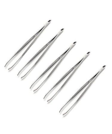Bodhi2000 Eyebrow Tweezers Stainless Steel Pack of 5