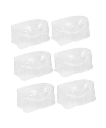 FRCOLOR Set of 6 for Dipping Nails Accessory Compartment Storage Container for Loose Powder Starter Set Thehomeuse Sticker Storage Containers French Manicure Nail Polish Smile Line Accessories 5X4X2.5CM White