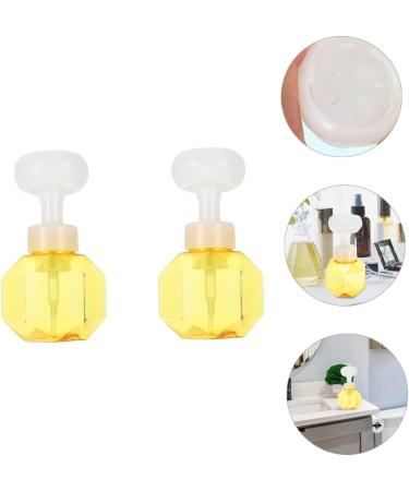 Fomiyes 4-Piece Flower Bubble Bottle Set | Mini Plastic Containers & Foam Soap Dispenser | Transparent 9.7x9.7x16.3cm - Ideal for Home & Travel - Buy Online on SooperMarket.com