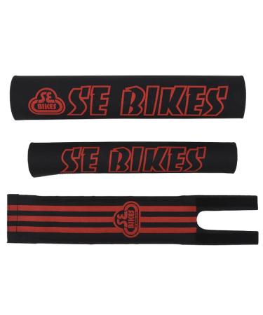 SE Racing BMX 3PC Pad Set Black/Red