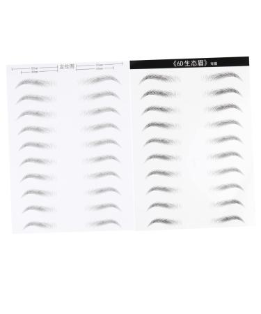 Beavorty 2 Sheets Waterproof Stickers Realistic Eyebrow Transfer Eyebrow Stickers 4d Disposable Tool