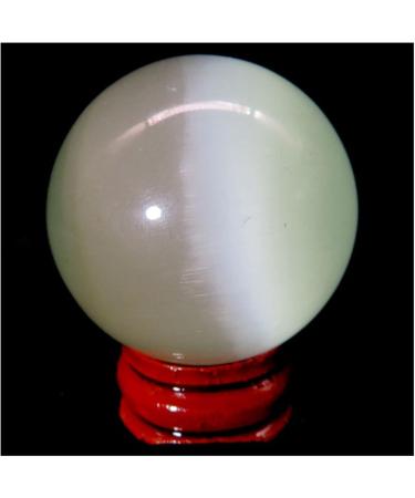 Ornament 1pc Natural White Cat Eye Stone Quartz Crystals Sphere Balls for Gift (Color : 1pc 90-100mm) - Buy Online on SooperMarket.com