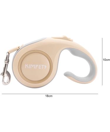 Beowanzk 5m Retractable Dog Leash for Small/Medium Dogs and Cats - One-Hand Brake Pause Lock (Gold) - Buy Online on SooperMarket.com