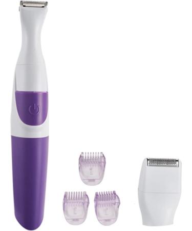 2 in 1 Waterproof Women Hair Trimmer Electronic Washable Hair Trimmer Clipper for Bikini Line Wet and Dry Use Purple - Buy Online on SooperMarket.com