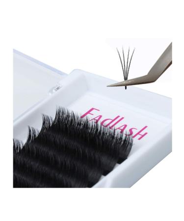 Fadlash Easy Fan Lashes D Curl 0.07 15mm Single Lashes Russian Lashes Natural Look Self Fanning Eye Lashes Automatic Blooming Russian Eyelashes Extensions(0.07-D-15) 15 mm 0.07-D