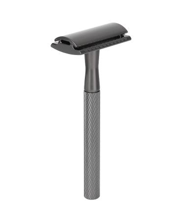 Shop Integration Safety Razor for Men - Brass Handle Double Edge Razor with Base - Premium Facial Care (Black) - Buy Online on SooperMarket.com