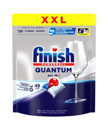 Finish Quantum All in 1 Dishwasher Caps XXL Pack 49 Caps