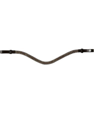 HORZE Columbia Browband Brown/Gold - Sparkling Crystal Horse Browband - Buy Online on SooperMarket.com