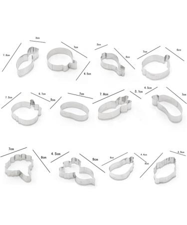 TOPBATHY 36 Pcs Cake Crackers Cookies Vegetable Cookie Cutters Fondant Cutters Biscuit Modeling Mold A - Buy Online on SooperMarket.com