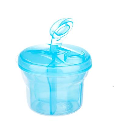 Multi-Function Three-Layer Milk Powder Cup Small Layered Milk Box(Blue) 1 Pack 1 Count (Pack of 1) blue