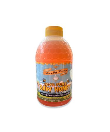 BEE MY HONEY 100% Pure Raw Honey 1 KG Unpasteurized Golden Liquid Squeeze Natural Sweetener (1kg)