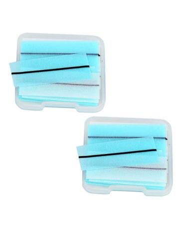 FOMIYES Self Adhesive Lashes Strips for Fake Eyelashes 2 Boxes Reusable Eyelash Adhesive Strips Natural Look Lash Glue Strip Replacement