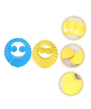 FRCOLOR 2pcs Shampoo Cap Bonnets for Toddlers - Bath Visor & Sun Hat Combo | Assorted Colors | 29.5X27.5CM - Buy Online on SooperMarket.com