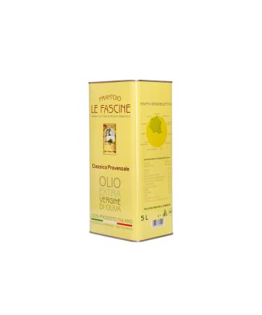 Le Fascine 100% Italian Pugliese Extra Virgin Olive Oil from Provencal Olives (5 litre can)