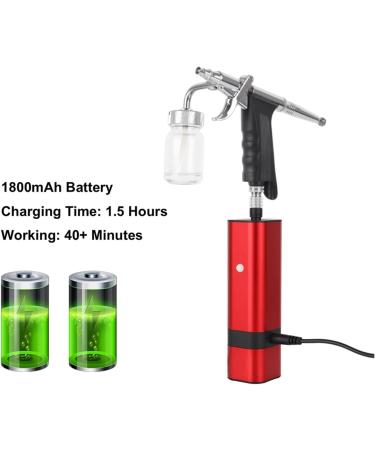Universal Paint Spraye Cordless Airbrush Kit with Siphon Trigger Type Spray Gun for Art Model Body Paint Artist Makeup Nail Tattoos Cake Tools Painting Varnishing Lacquering - Buy Online on SooperMarket.com
