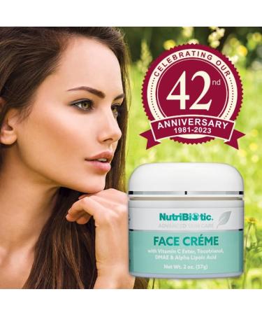 NutriBiotic Antioxidant Face Cream 2 Oz - Deep Moisturizing with Aloe Botanical Oils DMAE & Vitamin C - Paraben Free Natural Fragrance - Buy Online on SooperMarket.com