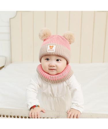 Clysburtuony Newborn Handmade Knitted Crochet Cap - Pink&Gray - 0-3 Months - Buy Online on SooperMarket.com
