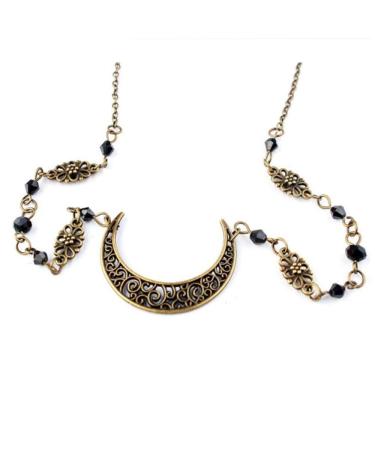 Aimimier Viking Crystal Moon Head Chain - Retro Gold Headpiece for Women and Girls - Buy Online on SooperMarket.com