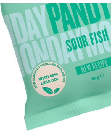 PANDY Candy SOUR FISH - Lemon & Blueberry Gummy Candies Bag Only 1g Sugar & 80 Calories 1x50g (Pack of 2) - Buy Online on SooperMarket.com