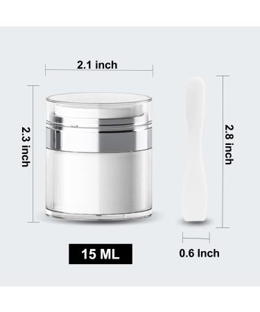 Vacuum Bottle Cream Jar with Cosmetic Spatula | TSA Approved Travel Bottles (2 Pieces) - Buy Online on SooperMarket.com