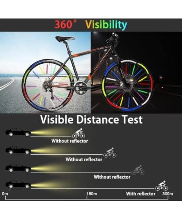 Ruijie Spoke Reflectors Bike Set - 72 Pieces Reflective Stickers for 360 Visibility | Enhance Safety & Style - Buy Online on SooperMarket.com