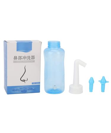 Nasal Irrigation Set Sinus Rinse Bottle Nose Wash Cleaner Pressure Rinse Nasal Irrigation Nose Rinse Cleaner for Adult & Kid 300 ML Blue