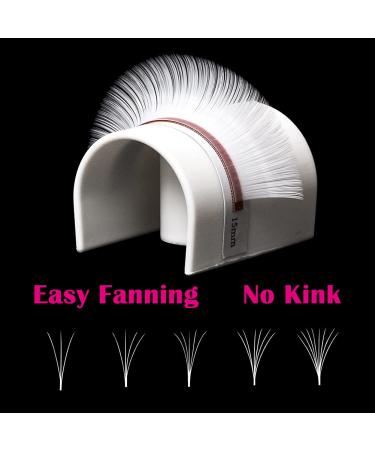 Easy Fan Blooming Volume Lash Extensions - 0.07 D-Curl Color Lashes (White) 15-20mm - Buy Online on SooperMarket.com