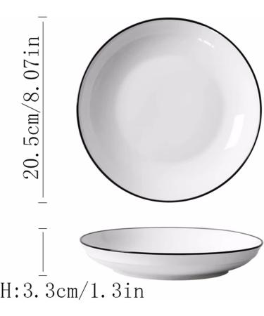 Serving Plates Ceramic Disc Household Dish Dish Dessert Dish Kitchen Restaurant Flat Dish White Minimalist Dinner Set Set of 4 Pack of 6 Pack of 10 Pack for Appetizer Dinner and Desserts (Color : B - Buy Online on SooperMarket.com